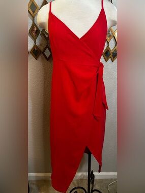 NWT REVEROF Red Sleeveless Wrap Dress